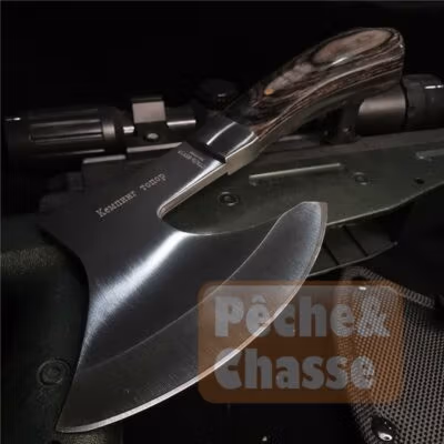 🔪 AventuraX: 22cm Short-Handled Stainless Steel Hatchet - High-Quality Compact and Efficient Tool 58HRC 🌲