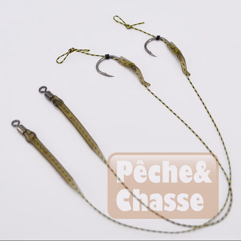 🎣 Leader ‘Carpe King’: Braided line with hook for carp fishing x 36 pieces 🐟 🎣 Leader 'Carpe King': Braided line with hook for carp fishing x 36 pieces 🐟