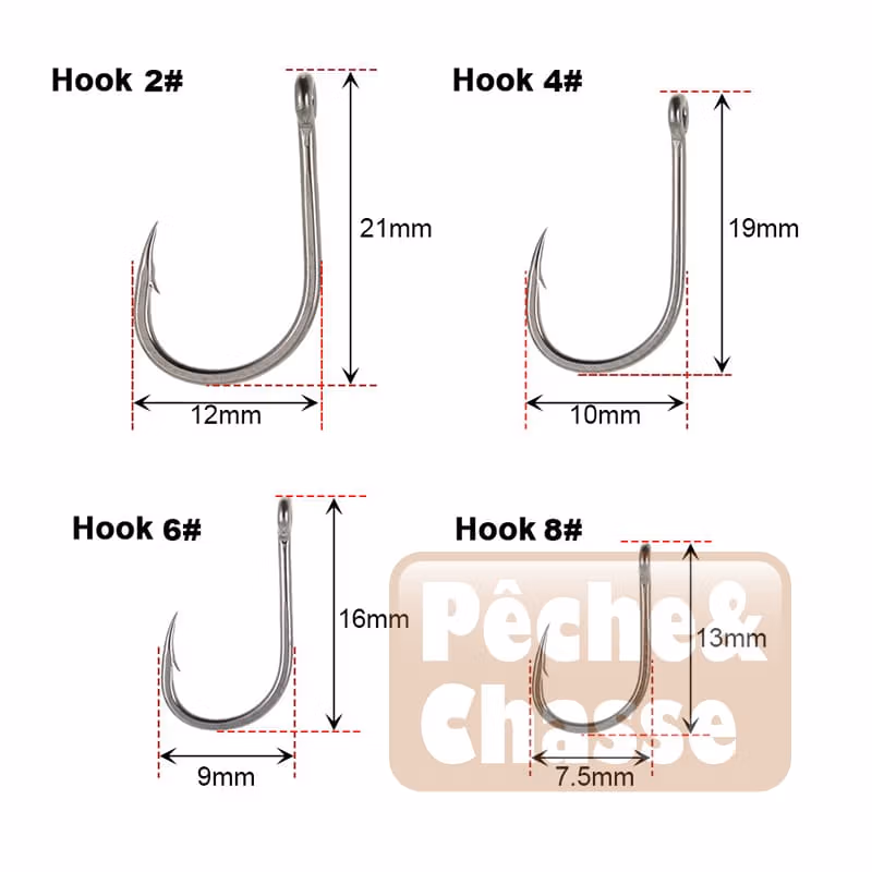 🎣 Leader 'Carpe King': Braided line with hook for carp fishing x 36 pieces 🐟