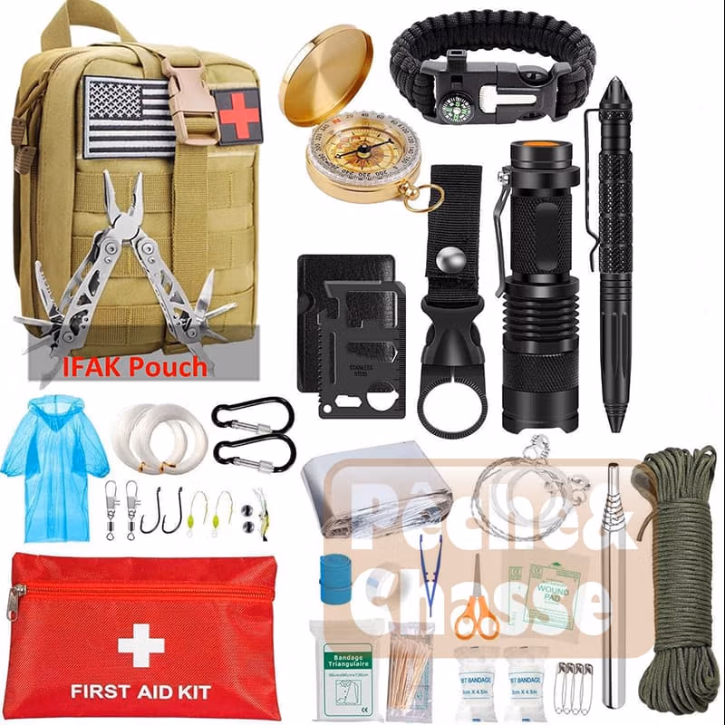 🌲SurvivalMaster Pro 47-in-1: The Best Complete Military Survival Kit for Survivalists and Adventurers!🔦