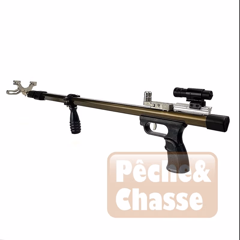 🎯 ProShot Semi-Automatic V2 Slingshot with Green/Red Laser: The professionals' choice for accurate hunting!