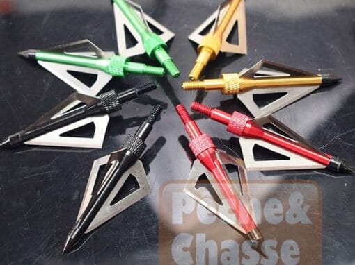 🎯 Stainless Steel Hunting Arrowheads with 3 Blades – Set of 12 with Storage Case for Bow and Arrow