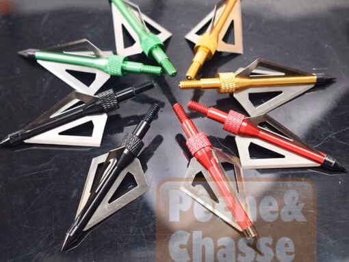 🎯 Stainless Steel Hunting Arrowheads with 3 Blades – Set of 12 with Storage Case for Bow and Arrow