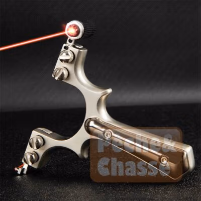 🎯 Slingshot EagleEye - Stainless Steel Slingshot with Laser Sight and Bubble Level 🚀