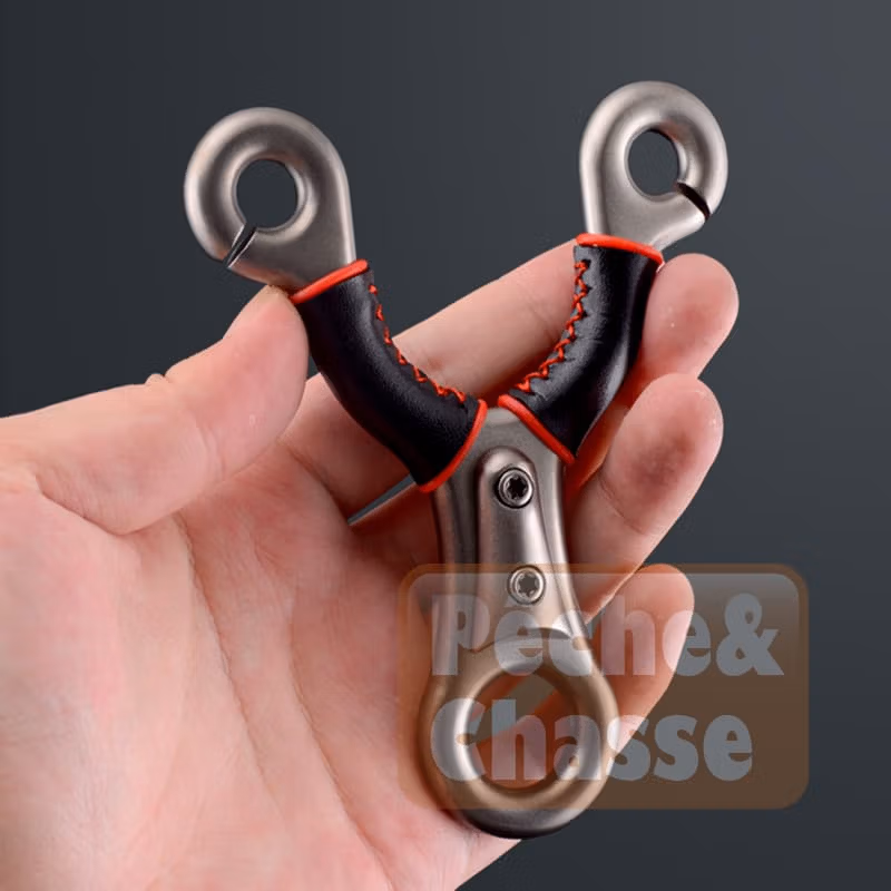 Slingshot "Noble Steel" / Traditional Slingshot made of Stainless Steel with Stitched Leather 🎯