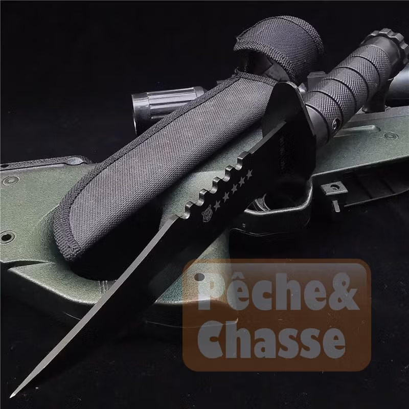 Predator Sharpedge: Couteau de chasse tactique en acier inoxydable haut de gamme de 21,5 cm (8,26')