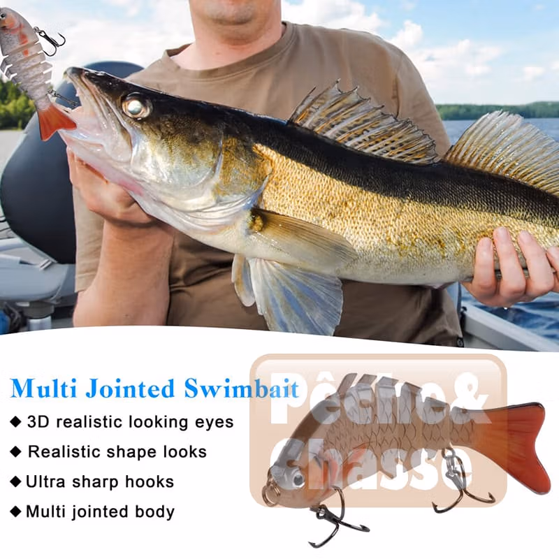 DĂ©couvrez l'Ultra-Fish, votre nouvel alliĂ© pour une pĂȘche incroyable. Cet appĂąt de pĂȘche de 10cm, en plastique dur, est dotĂ© de hameçons triples, assurant une prise ferme et sĂ»re sur tous les poissons. Le leurre multi-sections garantit une action de plongĂ©e rapide et fluide pour un effet rĂ©aliste incomparable. Profitez d'une description dĂ©taillĂ©e qui ravira les amoureux de la pĂȘche : avec ses 7 segments et ses 2 hameçons triples durs et tranchants, l'Ultra-Fish est le kit de pĂȘche Ă dĂ©couvrir sans attendre. Des yeux 3D rĂ©alistes et une trĂšs haute rĂ©solution des dĂ©tails du corps font de ce leurre un adversaire redoutable pour les poissons. Achetez dĂšs aujourd'hui et vivez une nouvelle expĂ©rience de pĂȘche!