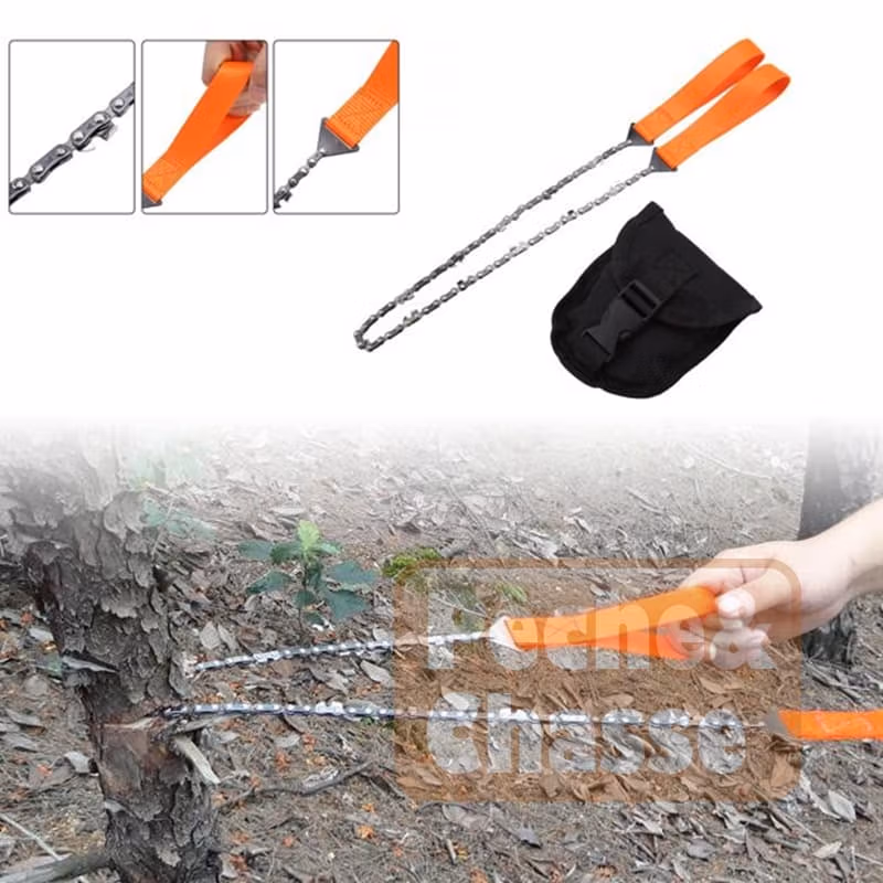 🌲SurvivalChain Pro: Scie à bois manuelle de type chaîne pour la survie en pleine nature !