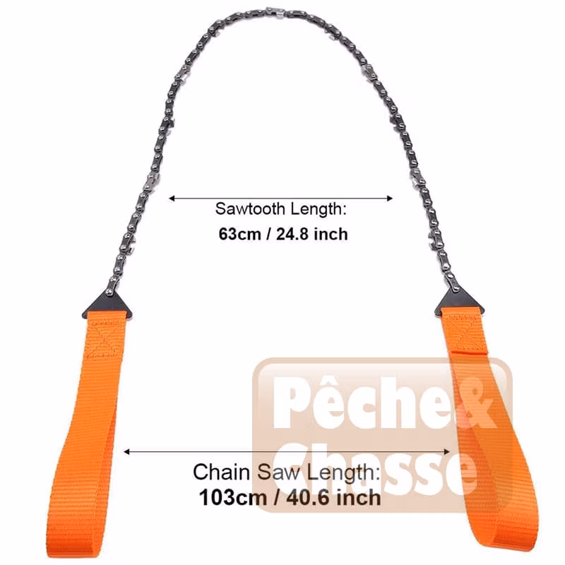 🌲SurvivalChain Pro: Scie à bois manuelle de type chaîne pour la survie en pleine nature !