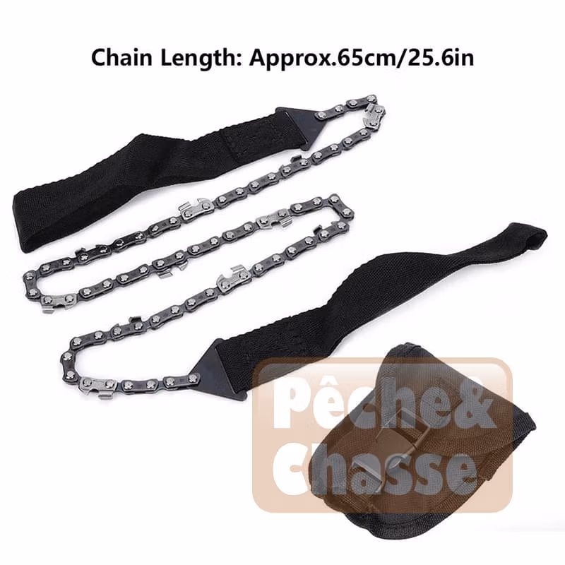 🌲SurvivalChain Pro: Scie à bois manuelle de type chaîne pour la survie en pleine nature !