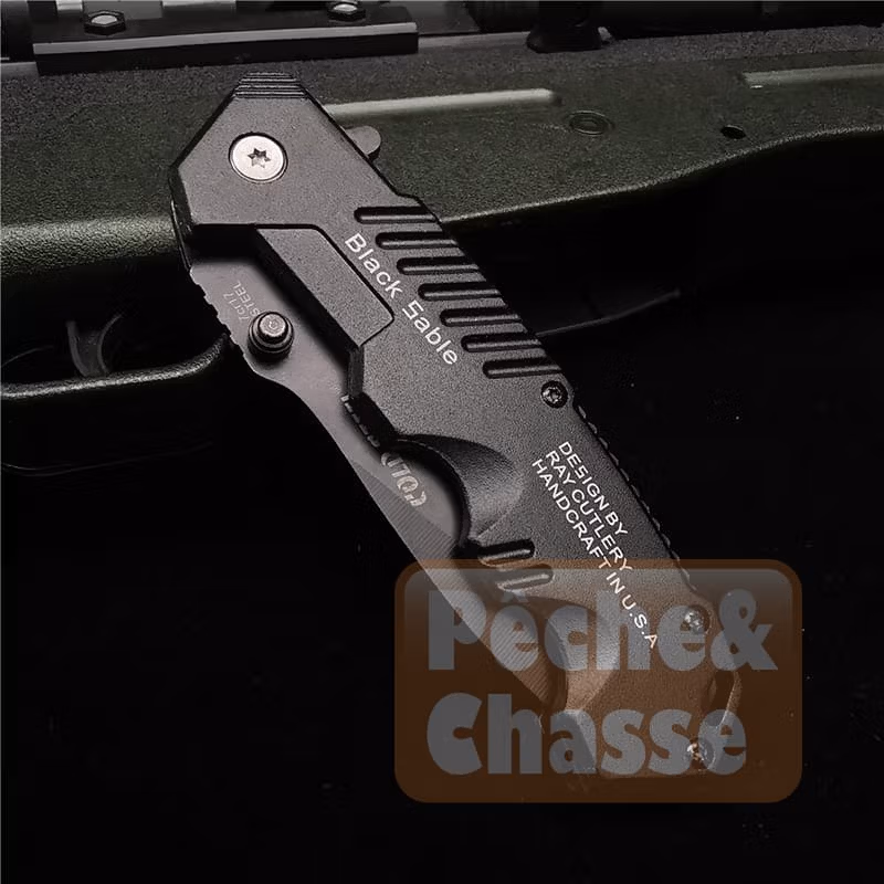 đȘ L'Intrepid Edge: Couteau de Poche Pliant Tactique Haut de Gamme - Meilleur choix pour l'Aventure et la Survie