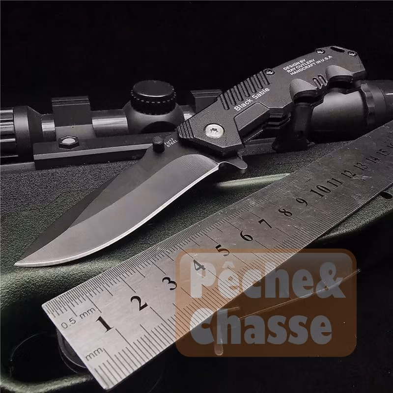 đȘ L'Intrepid Edge: Couteau de Poche Pliant Tactique Haut de Gamme - Meilleur choix pour l'Aventure et la Survie