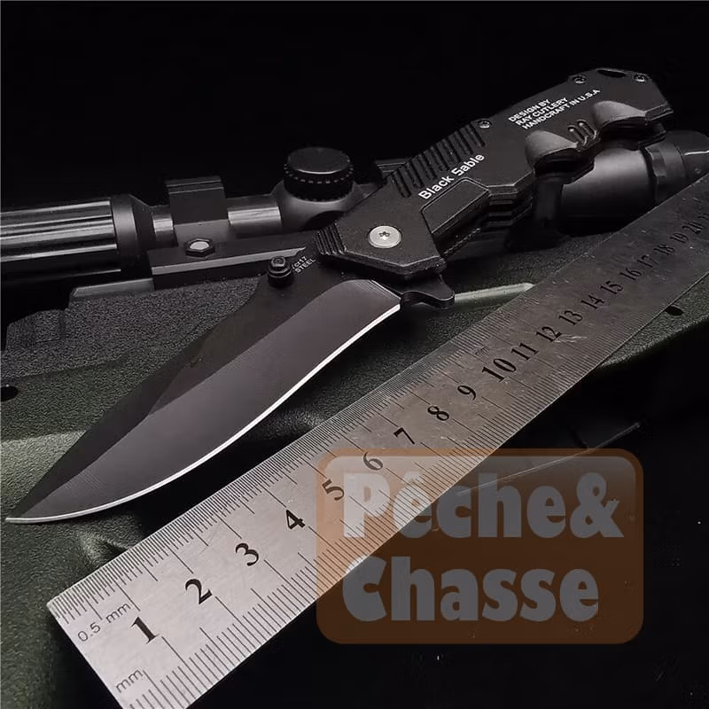 đȘ L'Intrepid Edge: Couteau de Poche Pliant Tactique Haut de Gamme - Meilleur choix pour l'Aventure et la Survie