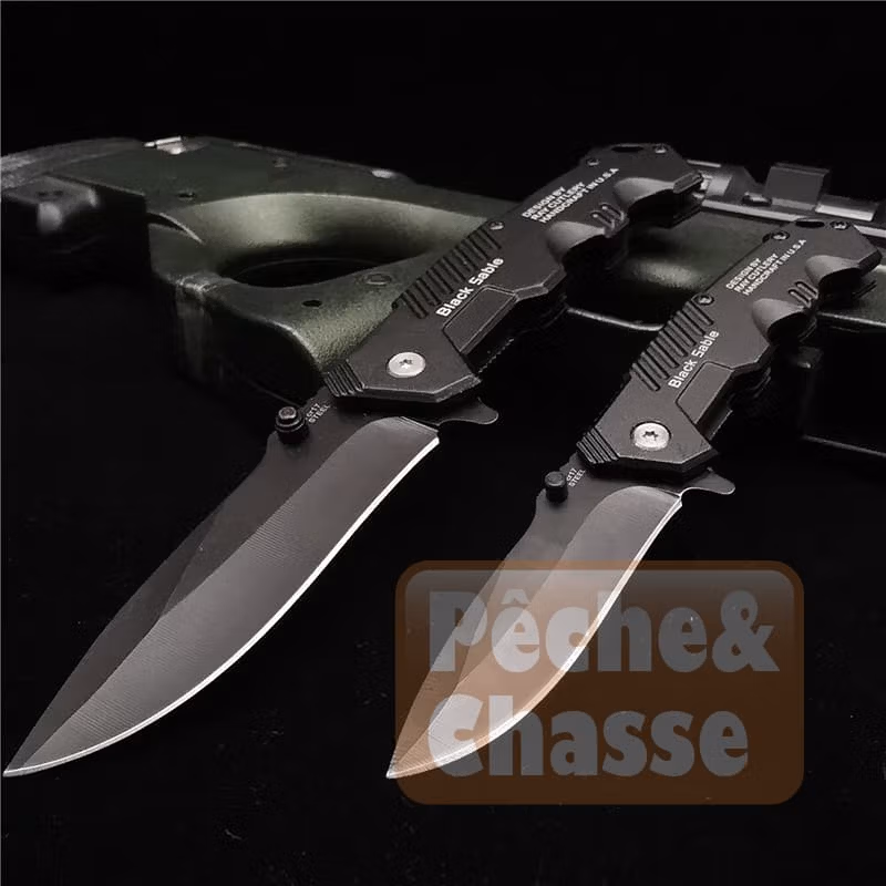 đȘ L'Intrepid Edge: Couteau de Poche Pliant Tactique Haut de Gamme - Meilleur choix pour l'Aventure et la Survie