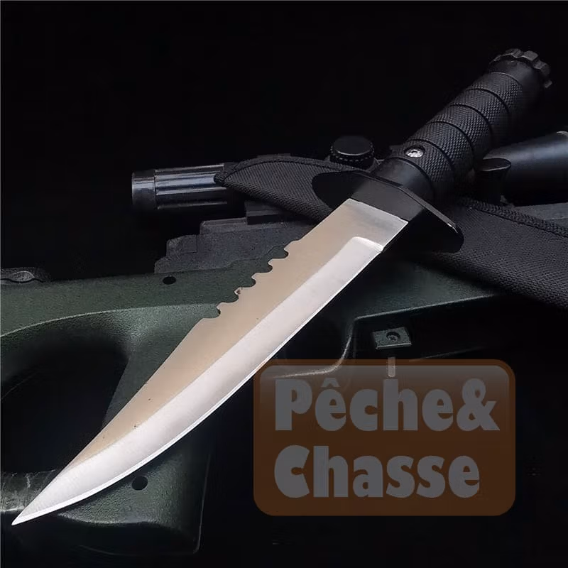 Predator Sharpedge: Couteau de chasse tactique en acier inoxydable haut de gamme de 21,5 cm (8,26')