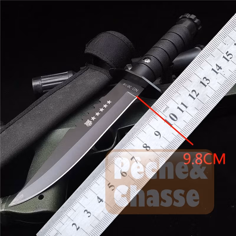 Predator Sharpedge: Couteau de chasse tactique en acier inoxydable haut de gamme de 21,5 cm (8,26')