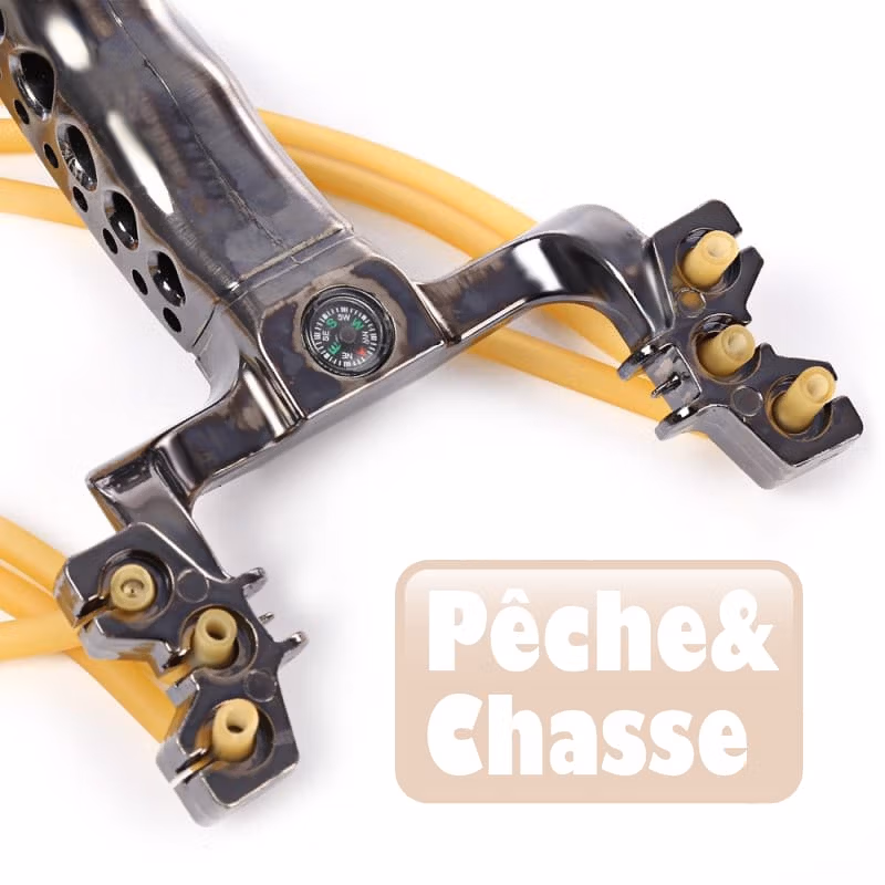 🎯 ProSlingshot X1 : Lance-pierre / Fronde de précision avec boussole intégrée et repose-poignée!