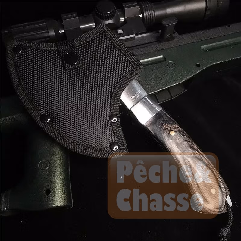 🔪 AventuraX: Hachette à Manche Court de 22cm en Acier Inoxydable 58HRC - Outil Bois Haute Qualité Compact et Efficace 🌲