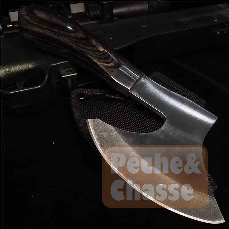 🔪 AventuraX: Hachette à Manche Court de 22cm en Acier Inoxydable 58HRC - Outil Bois Haute Qualité Compact et Efficace 🌲
