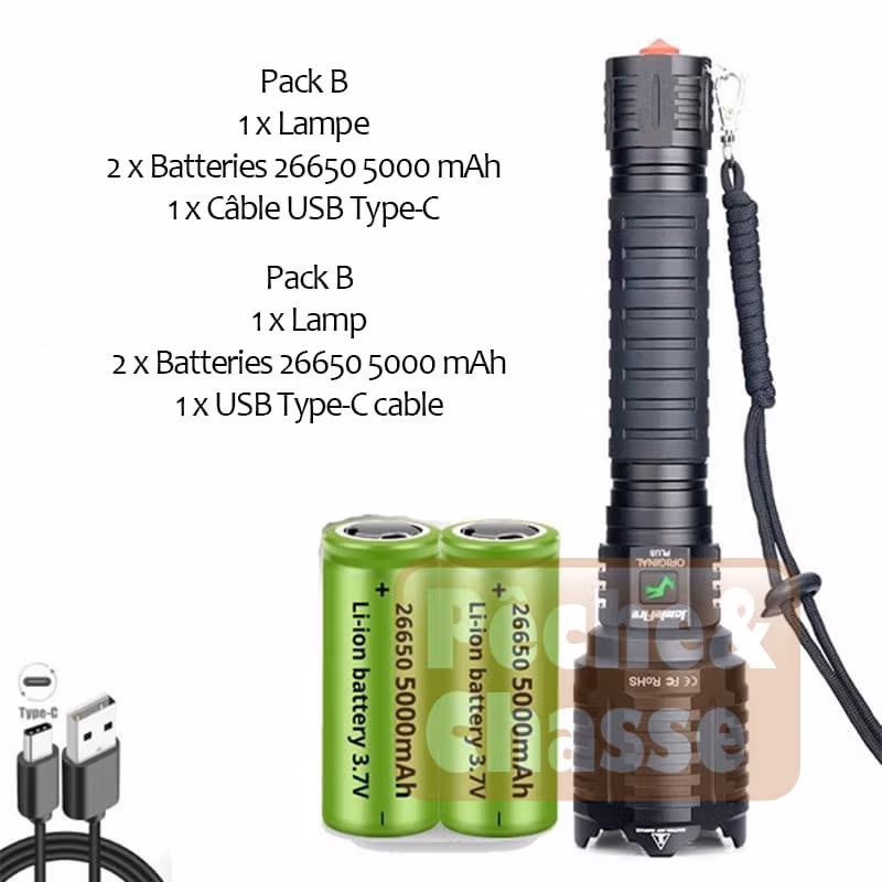 🔦 ProBeam X16 : Votre Lampe Tactique Ultra-Puissante pour des Expériences de Chasse et de Pêche Inégalées !