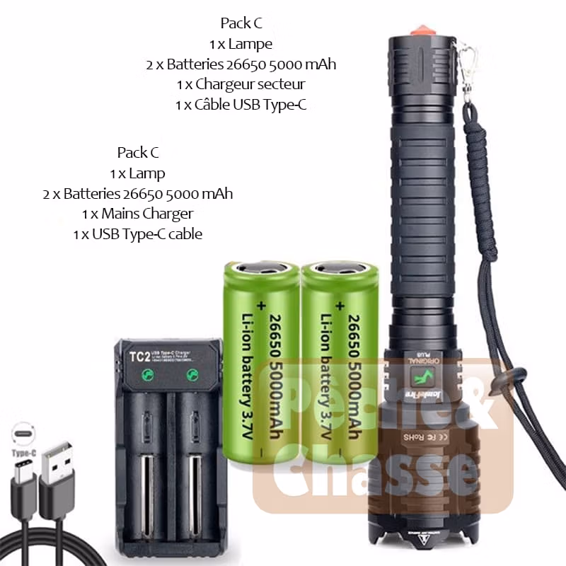 🔦 ProBeam X16 : Votre Lampe Tactique Ultra-Puissante pour des Expériences de Chasse et de Pêche Inégalées !