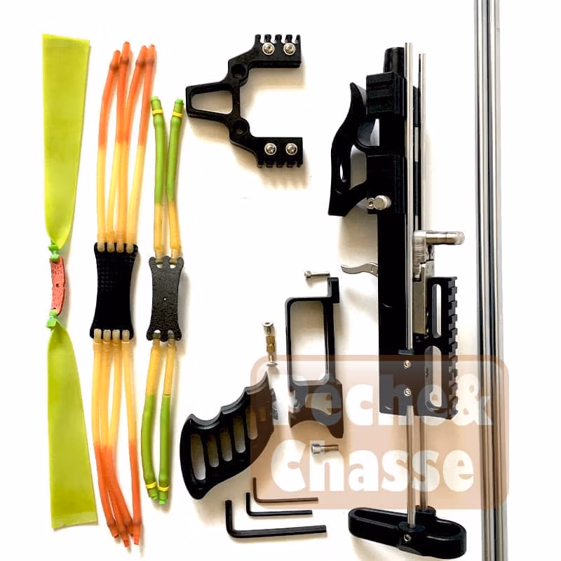 đŻ Lance pierre / catapulte de chasse semi automatique en acier inoxydable cnc : un lance pierre pro pour le tir