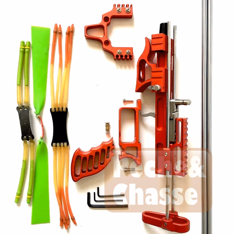 đŻ Lance pierre / catapulte de chasse semi automatique en acier inoxydable cnc : un lance pierre pro pour le tir