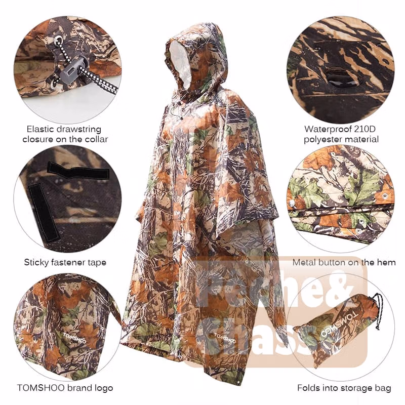 ☔ Explorer Pro Poncho 3 en 1 : Imper, Tapis & Tente – Poncho de Pluie Ultime pour Vélo et Activités de Plein Air 💪