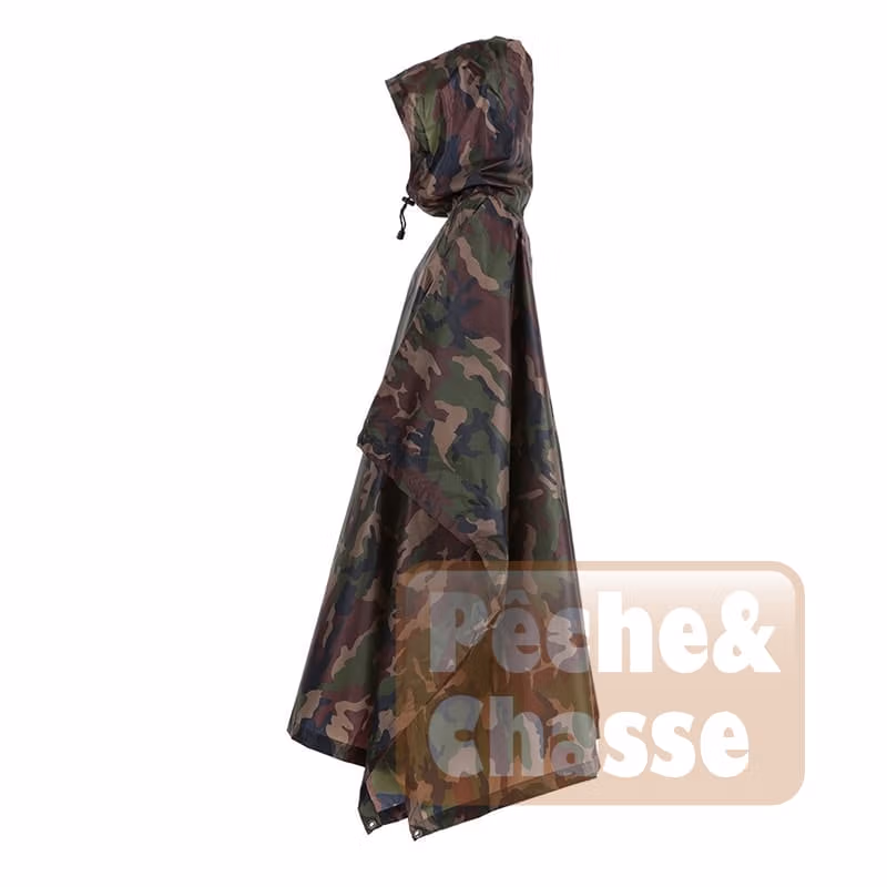 ☔ Explorer Pro Poncho 3 en 1 : Imper, Tapis & Tente – Poncho de Pluie Ultime pour Vélo et Activités de Plein Air 💪
