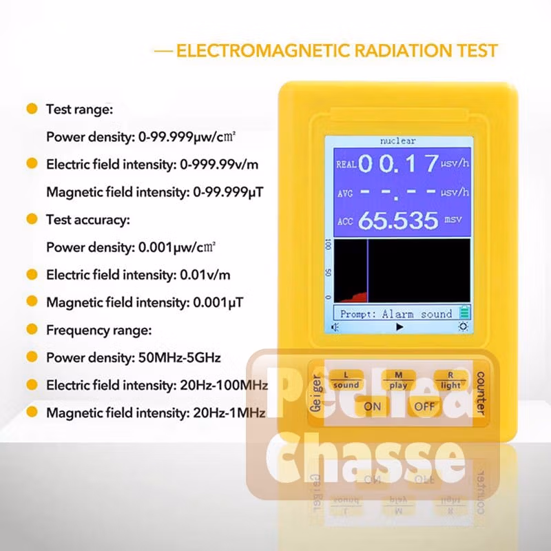 RadGuard Pro: Compteur Geiger et Détecteur de Rayonnement Électromagnétique Portable - Votre Instrument de Mesure Indispensable