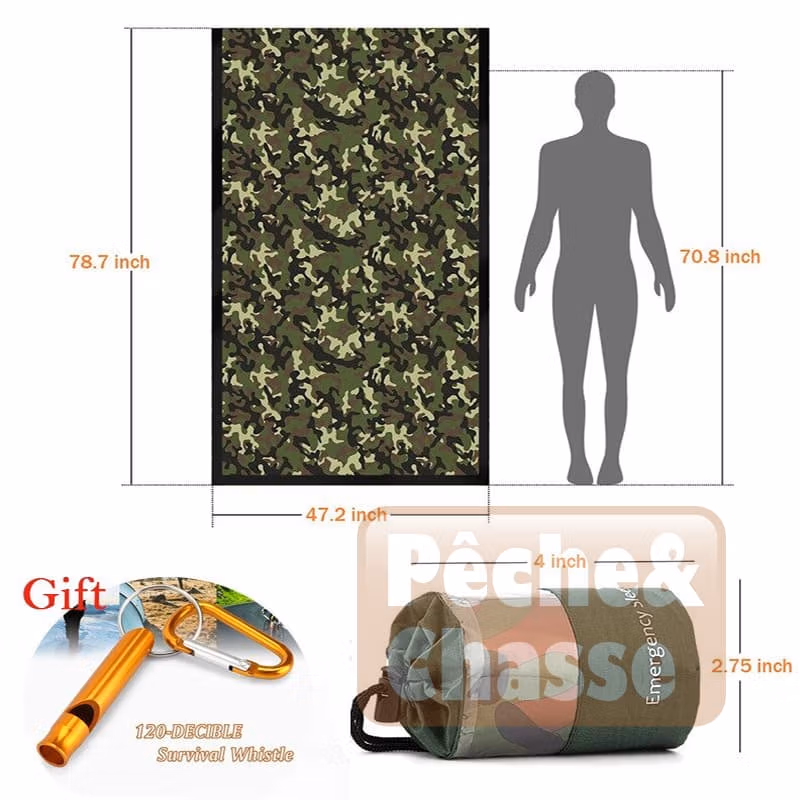 đïž SurvivaBagâą: Sac de Couchage d'Urgence en Mylar UltralĂ©ger & ImpermĂ©able - Votre Compagnon de Survie Par Excellence!