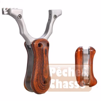 đŻ "Steelwood" : Le Lance-Pierre Pliable en Acier Inoxydable et Bois Massif - Un compagnon de chasse incontournable đȘ