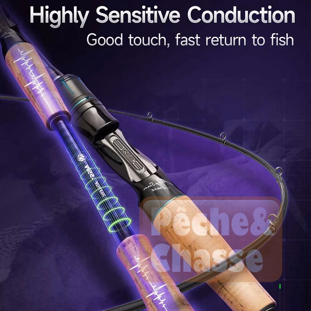 Canne à Pêche pour Truite - TroutMaster - Centre de Gravité Optimal & Carbone 100%