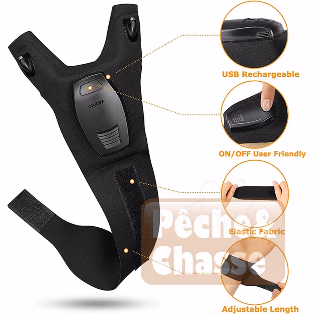 Gant LED - LightPro - Rechargeable & Idéal Chasse et Pêche