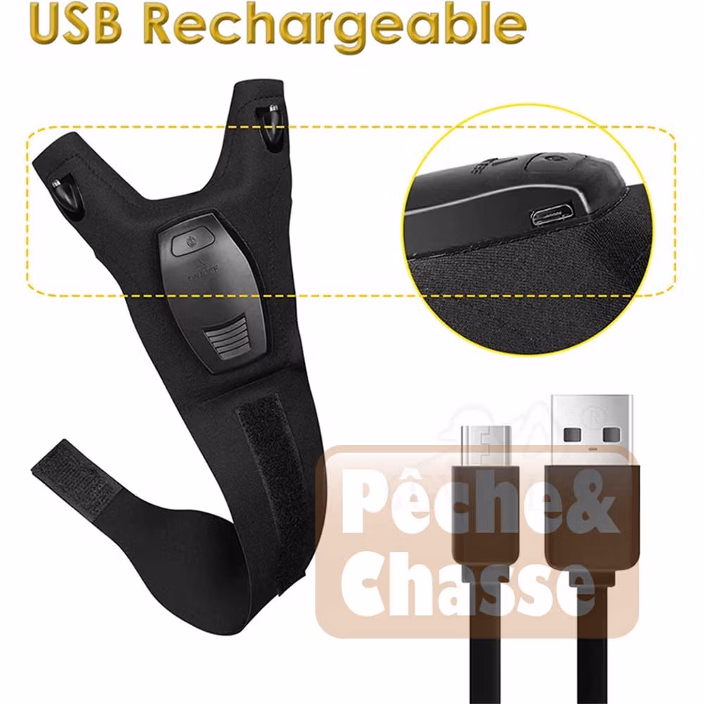Gant LED - LightPro - Rechargeable & Idéal Chasse et Pêche